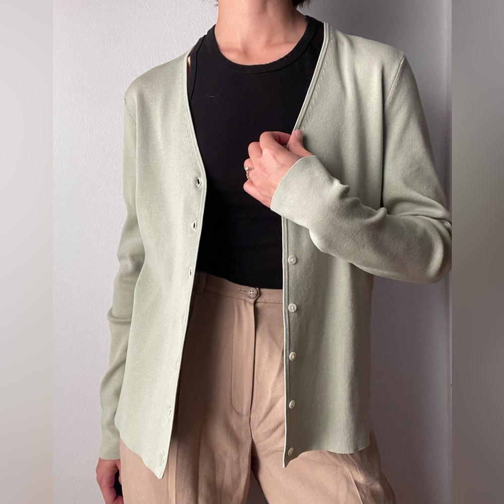 💚clearance 💚 Charter club Sage silk blend cardigan